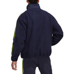 Men's adidas Logo Printing Pattern Stripe Soccer/Football Jacket Navy Blue HE6645