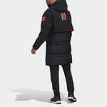 adidas Myshelter CR Stay Warm Detachable Reversible vest Sports Reflective mid-length hooded down Jacket Black FR9527