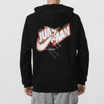 Men's Air Jordan Logo Casual Fleece Lined Hooded Thicken Sports Long Sleeves Black Jacket DC9607-010