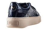 (WMNS) PUMA Basket Platform Patent Marshmallow 'Black' 363314-06