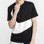 Nike Sportswear Big Swoosh Tee Large Casual Sports Short Sleeve Black AR5192-010