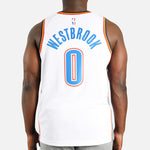 Nike NBA Russell Westbrook Oklahoma City Thunder 2020/21 Association Edition Jersey #0 864437-100