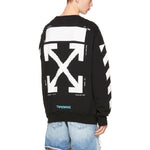 Off-White Monalisa Diagonals Print Sweatshirt Men's Black OMBA003S180030121001