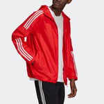 Men's adidas Stripe Casual Sports Long Sleeves Jacket Bright Pink Red Fluorescence H06685