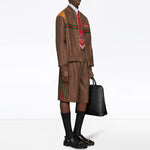 Men's Gucci SS21 Printing Shorts Brown 623220-XJCKV-2178