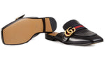 (WMNS) Gucci Leather Slipper 'Black' 423694-DKHC0-1061