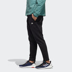 adidas Solid Color Casual Running Sports Fleece Lined Long Pants Black GM4461
