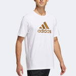 adidas Large Logo Printing Sports Short Sleeve White HE7431