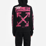 Off-White Stencil Arrow Hooded Sweatshirt 'Black' OMBB034R190030151028