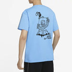 Men's Nike Cartoon Pattern Printing Casual Round Neck Short Sleeve Blue T-Shirt DR8915-412