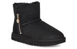 (WMNS) UGG Bailey Zip Mini Fleece Lined Black 1112481-BLK