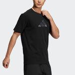 adidas Fi 3bar Tee Logo Casual Sports Round Neck Short Sleeve Black H39354