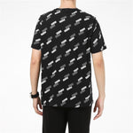 PUMA Full Print Logo Round Neck Breathable Round Neck Short Sleeve Black 846430-01