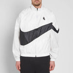 Nike Lab Heritage Jacket White Black BIG SWOOSH 'Black White' AA1569-100