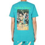 Men's Off-White C/O Virgil Abloh Skeleton Character Printing Short Sleeve Ordinary Version Blue T-Shirt OMAA027R201850143988