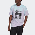 adidas originals Printing Round Neck Pullover Short Sleeve Purple GP0073