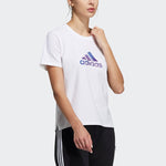 (WMNS) adidas Fi Shiny Bos Logo Printing Round-neck Tee White H09748