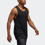Men's adidas Solid Color Logo Sports Sleeveless Basketball Jersey/Vest Black DM7567