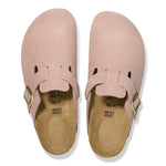 Birkenstock Boston Suede Leather Sandals 'Light Rose' 1026139