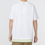 Men's adidas Colorblock Athleisure Casual Sports Short Sleeve White T-Shirt HE9921