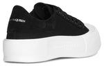 (WMNS) Alexander McQueen Deck Lace Up Plimsoll 'Black White Sole' 654593W4PQ11070