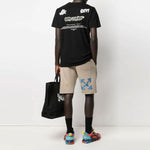 Off-White SS21 Adam Is Eve Logo Printing Round Neck Short Sleeve Ordinary Version Black OMAA027S21JER0141001