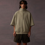 Fear of God Essentials Drop2 SS23 3/4 Sleeve Half Zip Pullover 'Seal' 192BT224313F