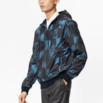 Men's LOUIS VUITTON FW21 Zipper hooded Long Sleeves Jacket Blue 1A8X1W