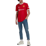 Men's adidas Alphabet Printing Short Sleeve Soccer/Football Jersey AU Player Edition Manchester United Home Red T-Shirt H31090
