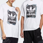 adidas originals Athleisure Casual Sports Round Neck Breathable Short Sleeve White T-Shirt HL4114