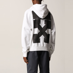 Men's Off-White FW21 Logo Printing Pullover Loose Version White OMBB037F21FLE0160110
