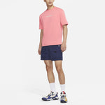 Men's Air Jordan Solid Color Alphabet Logo Printing Round Neck Short Sleeve Pink T-Shirt DO6100-604