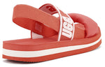 (WMNS) UGG Zuma Sling Beach Sandals Red White 1107893-PCRL
