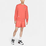 Nike Sportswear x French Terry Round Neck Pullover 'Orange Red' DJ6915-814