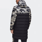 adidas Manchester United Embroidered mid-length Windproof Stay Warm hooded down Jacket Black FR3867