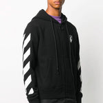 Off-White Hands Arrow Hooded Coat Men's Black OMBE001F20FLE0071001