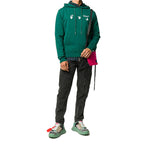 Off-White FW20 Big Logo Hooded Pullover Men Green OMBB034E20FLE0025701