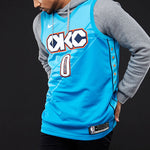 Nike NBA Russell Westbrook City Edition (Oklahoma City Thunder) Swingman Jersey Blue AJ4632-445