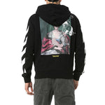 Off-White Printing hooded Zipper Jacket Black OMBE001E19E300051088