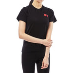 (WMNS) COMME des GARCONS PLAY Double Hearts Tee 'Black' AZ-T225-051-1