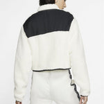 (WMNS) Nike Sportswear AS Nike Sportswear FLC QZ Crop Plush Jacket White CJ6283-110
