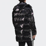 adidas originals Thicken Windproof hooded mid-length Sports Down Jacket Black GJ6732