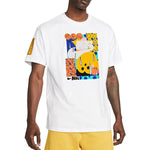 Nike Smiling Face Basketball Pattern Printing Breathable Sports Short Sleeve White DQ1013-100