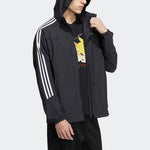 adidas M 3ST 247 CL JK Contrasting Colors Stripe Sports Hooded Jacket Black HC9962