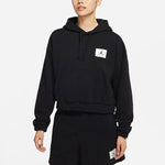 (WMNS) Air Jordan knitting Loose Short Hoodie Black DD6999-010