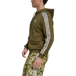 Men's adidas Alphabet Florets Funny Printing Sports Zipper Hooded Jacket Green HS3507