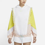 (WMNS) Nike Sportswear New Year Contrast Color Stitching Lace Fleece Lined Stay Warm Pullover Hoodie White DH1371-107