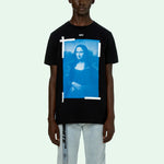 Off-White SS21 Pattern Printing Round Neck Short Sleeve Black OMAA027R21JER0021001