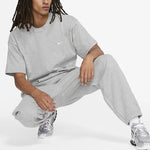 Nike Solo Swoosh Small Label Logo Solid Color Sports Round Neck Short Sleeve Gray CV0559-063