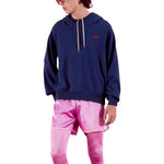 Men's Gucci x adidas Crossover SS22 Solid Color Logo Embroidered Loose Casual Long Sleeves Blue 700446-XKCH8-4330